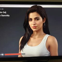 A beautiful woman on a GTA V loading screen