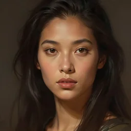 beautiful, strong, mixed race, female, aged 4 0, face, no makeup, head shot, fantasy, highly detailed, digital painting, artstation, concept art, smooth, sharp focus, illustration, art by artgerm and greg rutkowski and alphonse mucha