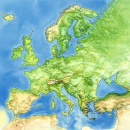 map of a realm with many climates, illustration by makoto shinkai and moebius and jean giraud