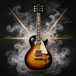 high intricate detailed abstract photo of a les paul electric guitar surrounded by psychedelic smoke, golden ratio, rule of thirds, elegant, by lea leonowicz, by maks trofimov, by jenny brozek, by johannes wessmark