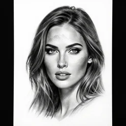 tattoo sketch of megan fox face mash up with beautiful mountains, in the style of dan mountford, double exposure, hyper realistic, amazing detail, black and white