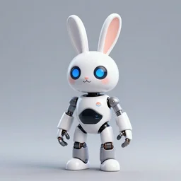 rabbit robot, digital art in the style of jakub rebelka artstation
