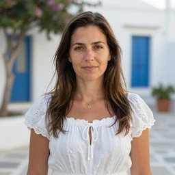 a portrait photograph of the average Greek woman, DSLR photography