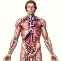 a medical diagram of charles manson's circulatory system and nerves