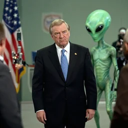 the president getting abducted by aliens