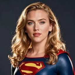 portrait of scarlett johansson as supergirl by mandy jurgens
