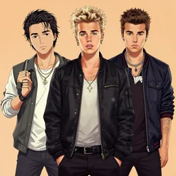 character art by bastien lecouffe - deharme, justin bieber, absolute chad