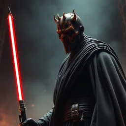 full shot photo of bane plagueis sidious maul general grievous from star wars in coruscant, cinematic lighting, sharp focus, photo digital colored stipple by edward gorey and kim jung gi