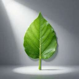 A leaf made of water, spotlight, 4k