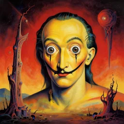 mysterious paranoia, madenning knowlege, forbidden information, cosmic horror, strange weirdness, in the style of surrealism, digital art modern dali, artstation, bright colors, unsettling beauty