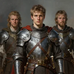 portrait of a handsome young visigoth warrior, art by denys tsiperko and bogdan rezunenko and franz xaver kosler, hyperrealism, fantasy art