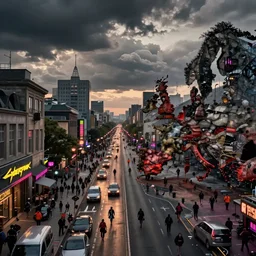 cyberpunk communist revolution on the streets of europe, fine art photography masterpiece, steve mccurry, dramatic moody lighting, long shot, wide angle, uhd 8 k, sharp focus