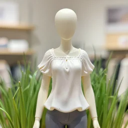 figurine of grass wearing an elegant summer blouse, personification, official store photo, commercial photo, featured on amiami, lovecraftian, 8 k, 8 5 mm, beautiful composition
