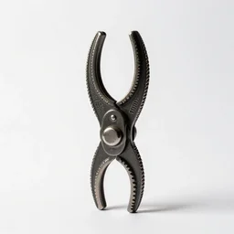 gothic clamp, studio product photography, isolated on a pure white background, centered, entire object in frame, sharp focus, soft studio lighting