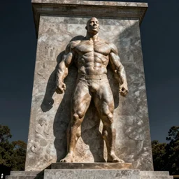 dwayne the rock johnson as a national monument ( statue )