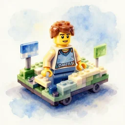 watercolor Lego artstation glow 8k film photography photorealistic album art