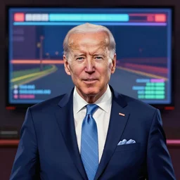 a portrait of joe biden in the style of a gta loading screen