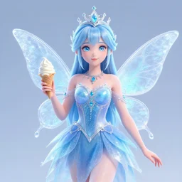 ethereal ice cream faerie princess anime 3D render 4k resolution