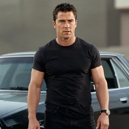 film still of christian bale as dominic toretto in fast & furious
