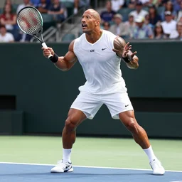 Dwayne Johnson as tennis player!n 9
