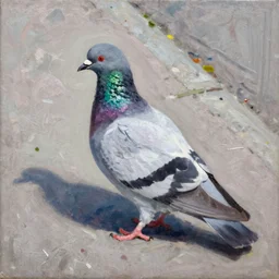 a pigeon on the sidewalk, beautiful painting, oil on canvas, by ewa czarniecka, award winning masterpiece,