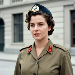 classified photograph of agent Jeanine L'allier, CIA, FBI, KGB, 1956, high quality