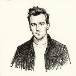 a sketch of morrissey drawn by robert crumb - n 9