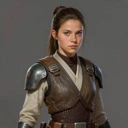 portrait of a woman by greg rutkowski, grand jedi master jaina solo, star wars expanded universe, she is about 6 0 years old, wearing the tactical gear of the galactic alliance, highly detailed portrait, digital painting, artstation, concept art, smooth, sharp foccus ilustration, artstation hq