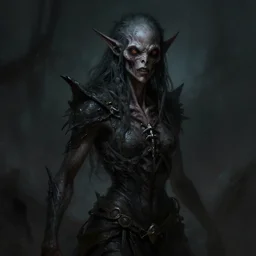 A portrait of an undead humanoid creature, dark fantasy, digital painting