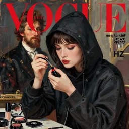hacker hacker hacker, digital concept art illustration by ilya kuvshinov, vogue korea women's fashion beauty celebrity magazine, chanel makeup, john singer sargent oil on canvas portrait, painting, trending on artstation, intricate