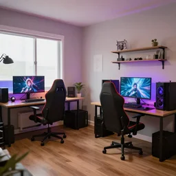 a well furnished apartment for gamer