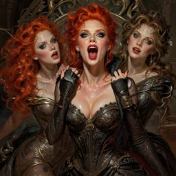 ginger cindy crowford, bold, cheeky, fame of thrones, passionate, seductive, expressive, charismatic, very sweaty, intricate fashion clothing, insane, intricate, highly detailed, digital painting, artstation, concept art, surrealistic, smooth, sharp focus, illustration, unreal engine 5, 8 k, art by artgerm and greg rutkowski and alphonse mucha