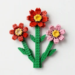 flowers made out of lego