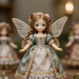 high quality presentation photo of a detailed fairy doll in the style of Nicoletta Ceccoli, photography 4k, f1.8 anamorphic, bokeh, 4k, Canon, Nikon