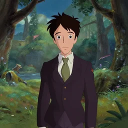 a portrait of a character in a scenic environment by Tim Burton