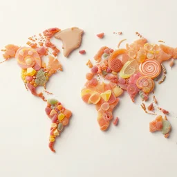 a world made of candy and sweets