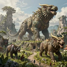 an intricate concept illustration, fantasy, manila megafauna, large biomes, ultra photorealistic, ultra sharp, artstation, cgsociety, masterpiece, octane render, by wylop, 8 k