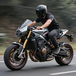 photograph of a half man half motorbike.  Extremely detailed. 8k