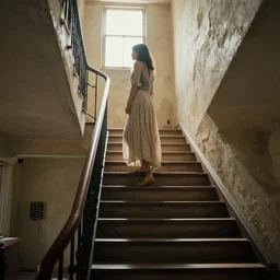 and she's buying a stairway to heaven,, highly detailed, sharp, cinematic, 8 k,