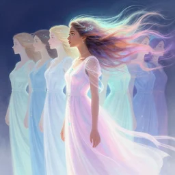 side profile portrait, maya ali, wind sorceresses, gloomhaven, luminescent, pastel colors, by greg manchess, huang guangjian, gil elvgren, sachin teng, greg rutkowski, jesper ejsing, ilya kuvshinov