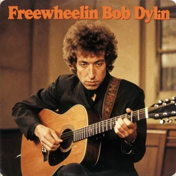 album cover for freewheelin bob dylan