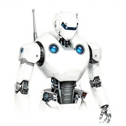 a wb cyborg robot portrait drawn by a plotter, clear line art, few parts are low poly, contrasted