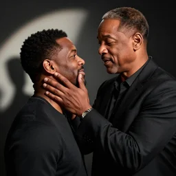 chris rock is physically slapping will smith on his face, shadow harsh lights, dramatic scene, hyper detailed, digital art, trending in artstation, cinematic lighting, studio quality, smooth render, unreal engine 5 rendered, octane rendered, ligh rim