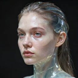 a highly detailed portrait of a beautiful translucent woman, in the style of greg rutkowski, digital photography, photorealistic, realistic, extreme detail