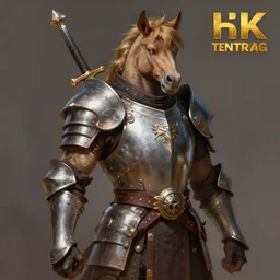 DnD centaur!!! character art portrait, male, plate armored chest, sword, matte fantasy painting, vibrant colors, DeviantArt Artstation cgscosiety, cinematic lighting, 8k.