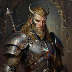 Rustpunk Zeus Magician Portrait portrait portrait Dungeon Interior Man MetalgearSolid TheWitcher3wildhunt Cover Art Face Head Eyes Snack Pilot Wearing Shell Vest Kuvshinov Ilya Ismail Inceoglu Arnold Bocklin Jakub Rebelka dug stanat Anime Brushstrokes Oil Painting Impasto