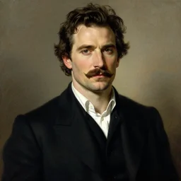 henry cavill with a badly photoshopped moustache, attractive male, painting by j. c. leyendecker