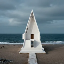 a mystic shrine in the middle of a niclear ocean
