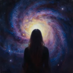 facing the darkness, galactic nebular astral realm sacred journey in oil painting, trending on artstation, award winning, emotional, highly detailed surrealist art