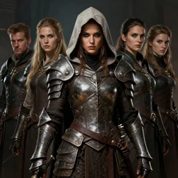 the elder scrolls vi, charismatic rugged female battle - mage portrait, clothed in hooded, metal - plated battle armour atmospheric lighting painted intricate volumetric lighting, beautiful, sharp focus, ultra detailed by leesha hannigan, ross tran, thierry doizon, kai carpenter, ignacio fernandez rios
